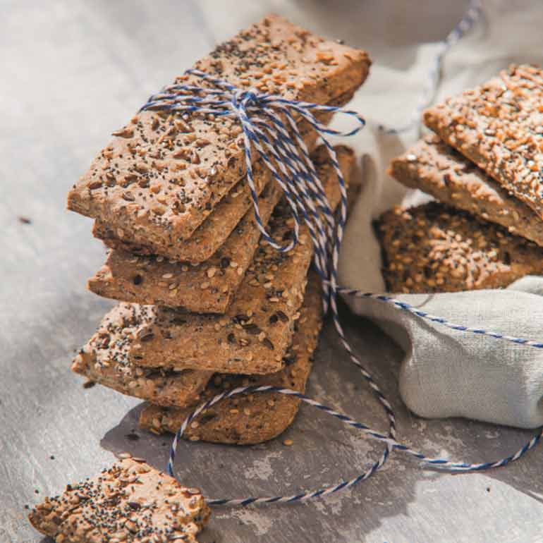 Luchtige tarwecrackers