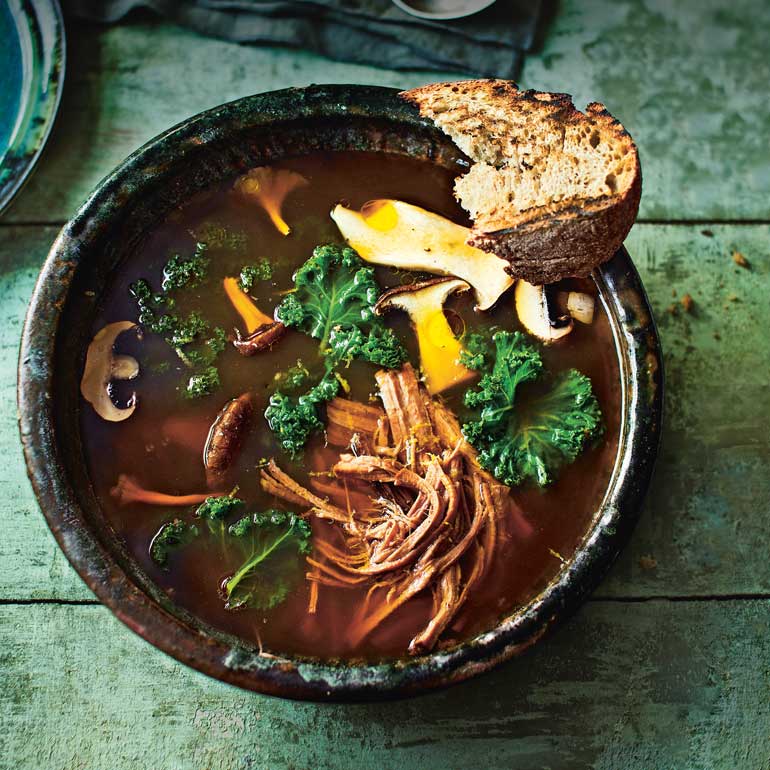 bouillon, naborst & bladgroenten