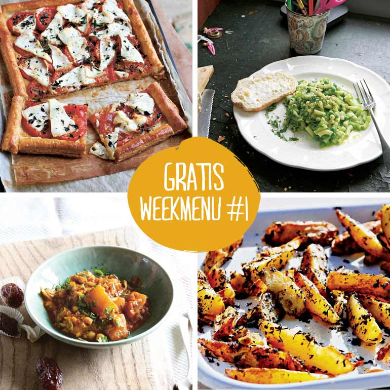 Gratis weekmenu met veel groenten