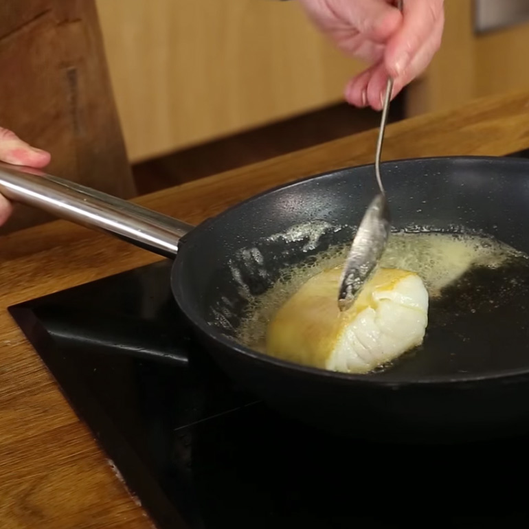 Perfect gebakken skrei- of kabeljauwfilet